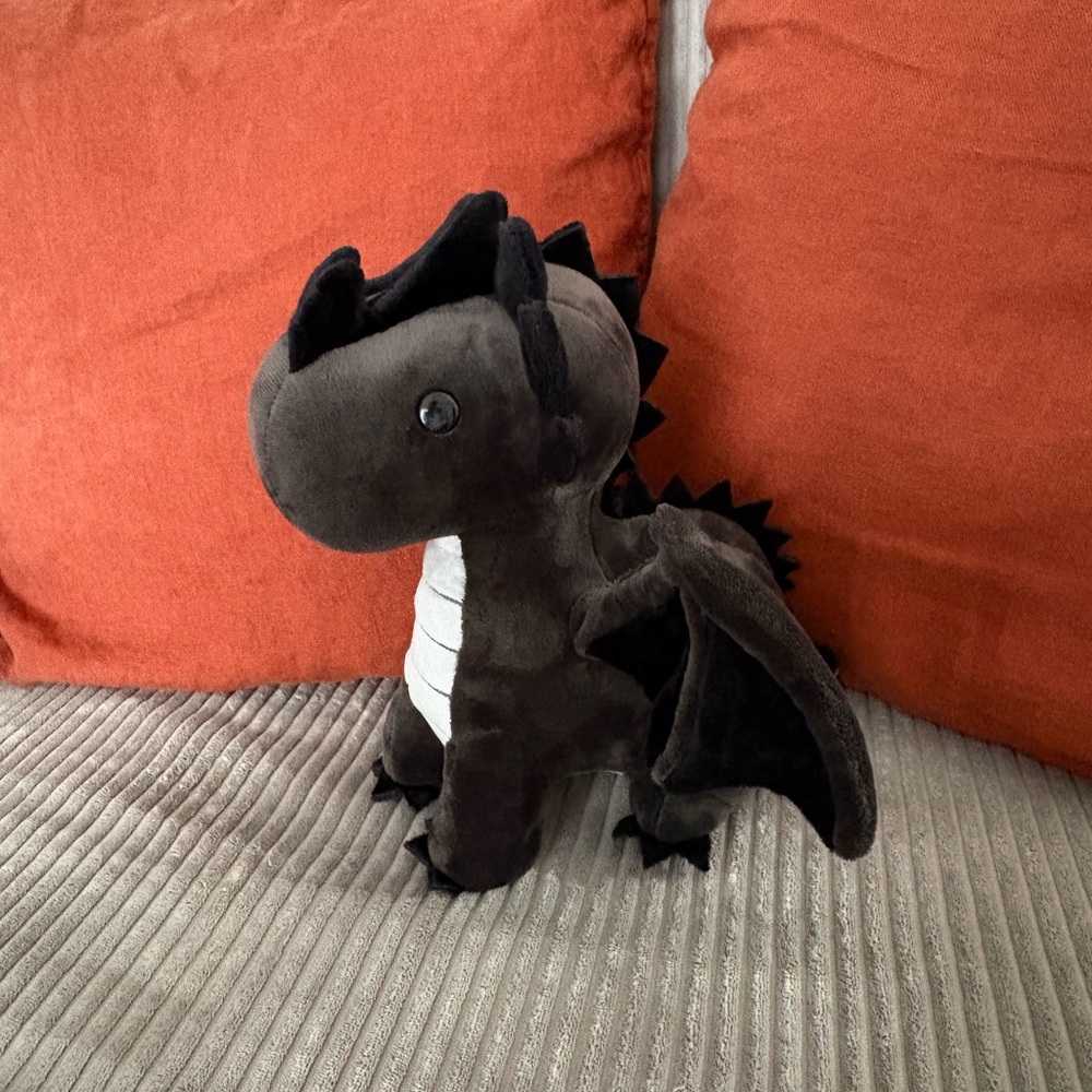 Bellzi Black Dragon Plush - Draggi the Fire Dragon Plush Toy Ultra RARE Toy - Picture 7 of 14